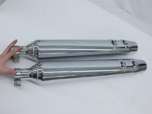 OEM Harley-Davidson Muffler Set Chrome Tri Glide - 64900244B - OPEN BOX