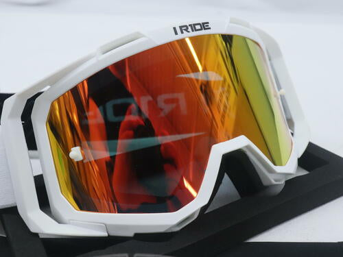 Iride ATV White Goggle w/Orange Pop Lens + Clear Lens - OPEN BOX