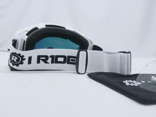 Iride ATV White Goggle w/Orange Pop Lens + Clear Lens - OPEN BOX