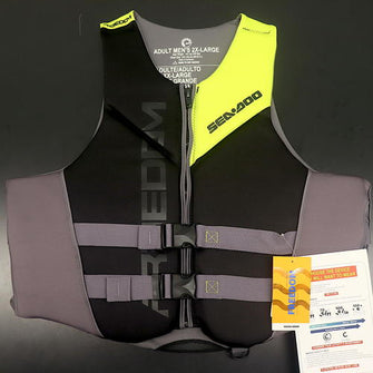 Sea-Doo Freedom Life Jacket|Black and Yellow|Mens size: 2XL