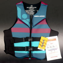 Sea-Doo Freedom Life Jacket|Turquoise Stripe|Womens Size: XL