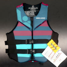 Sea-Doo Freedom Life Jacket|Turquoise Stripe|Womens Size: Large