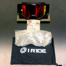 I RIDE Airtime Motocross Goggles with Spare Clear Lens and 5 Tear-Offs, Anti-Fog MX Dirt Bike Goggles with Orange Mirrored Lens, UV Protection, ATV UTV Off-Road Riding
