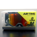 I RIDE Airtime Motocross Goggles with Spare Clear Lens and 5 Tear-Offs, Anti-Fog MX Dirt Bike Goggles with Orange Mirrored Lens, UV Protection, ATV UTV Off-Road Riding