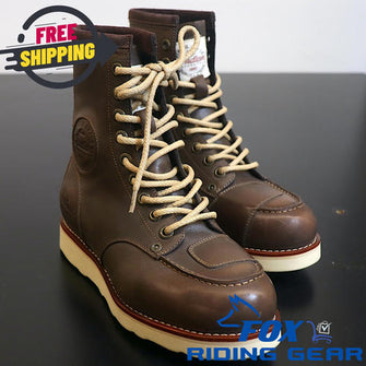 OPEN BOX OEM Indian Leather Classic Moc Riding Boots | Mens Size: 7 | Brown |286396307