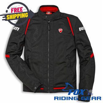 OPEN BOX OEM Ducati Flow C4+ Fabric Jacket | Black | Mens size: Medium | 981072474