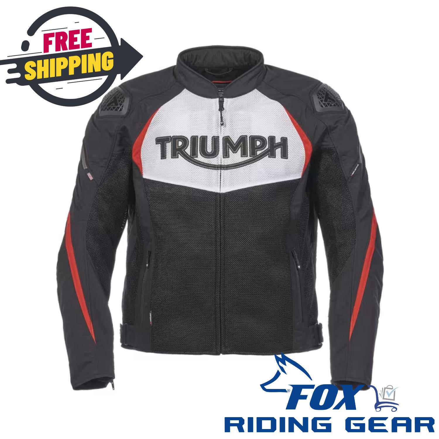 OPEN BOX OEM Triumph Triple Sport Mesh Motorcycle Jacket | Mens Size: XXL | MTES2338-XXL