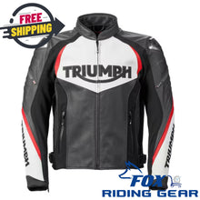 OPEN BOX OEM Triumph Triple Sport Leather Roadster Jacket | Mens Size: Medium | MLES2202-M