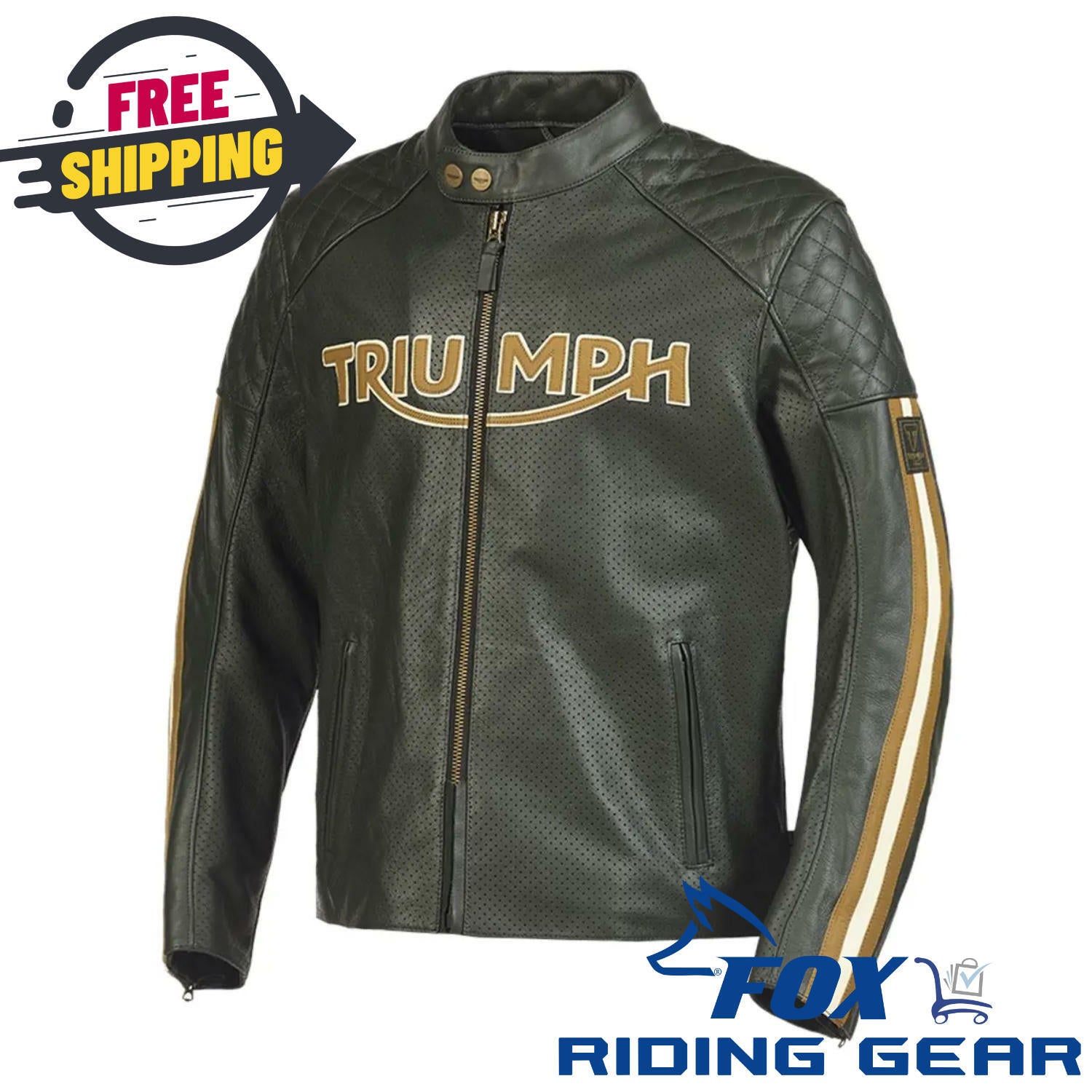 OPEN BOX OEM Triumph Braddan Air Race Motorcycle Jacket | Mens Size: Medium | MLES2337-M