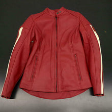 OPEN BOX OEM Triumph Braddan Red Leather Motorcycle Jacket| Woman's Size: XL | MLES22108-XL