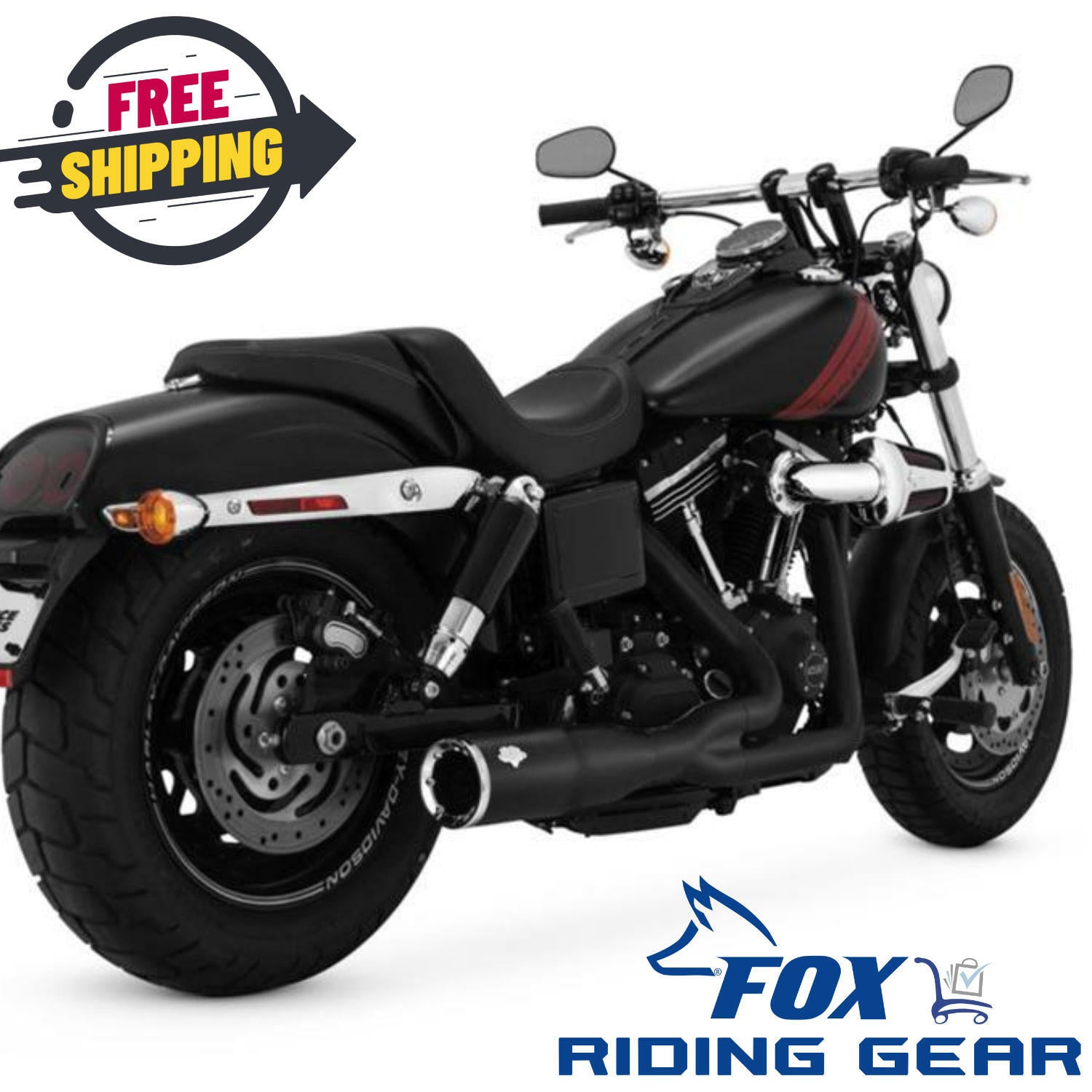 OPEN BOX OEM Vance & Hines Harley Davidson Exhaust | Hi-Output 2-in-1 Short | Black | VH0231
