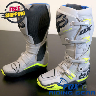 OPEN BOX OEM Fox Racing Instinct Boot | Gray & Yellow | Mens Size 9 | 27463-086-9