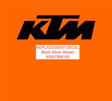 KTM REPLACEMENT DECAL FOR 390 DUKE PILLION SEAT COVER BLACK/SILVER