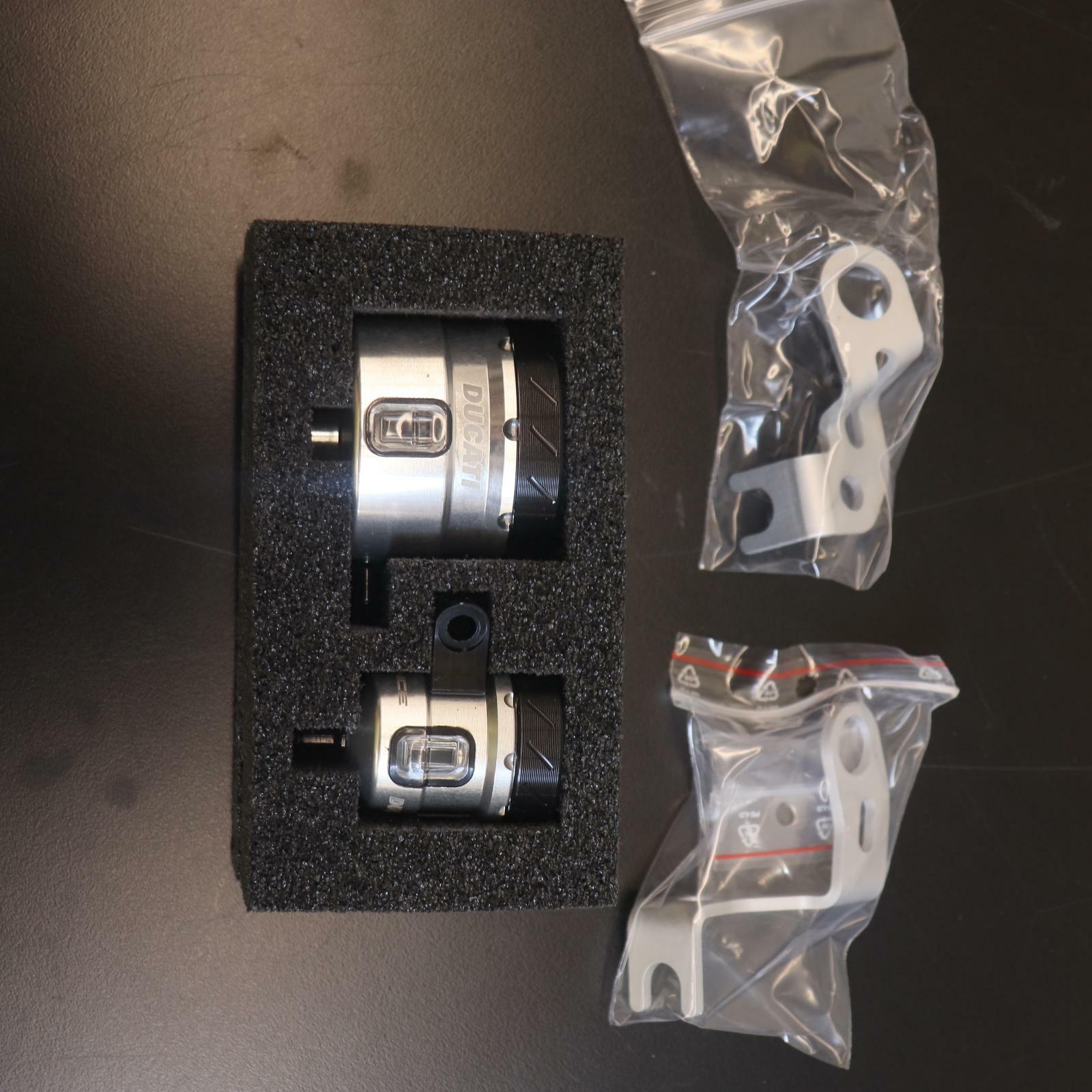OPEN BOX OEM Ducati CNC Brake/Clutch Reservoir | Silver | 96180101B