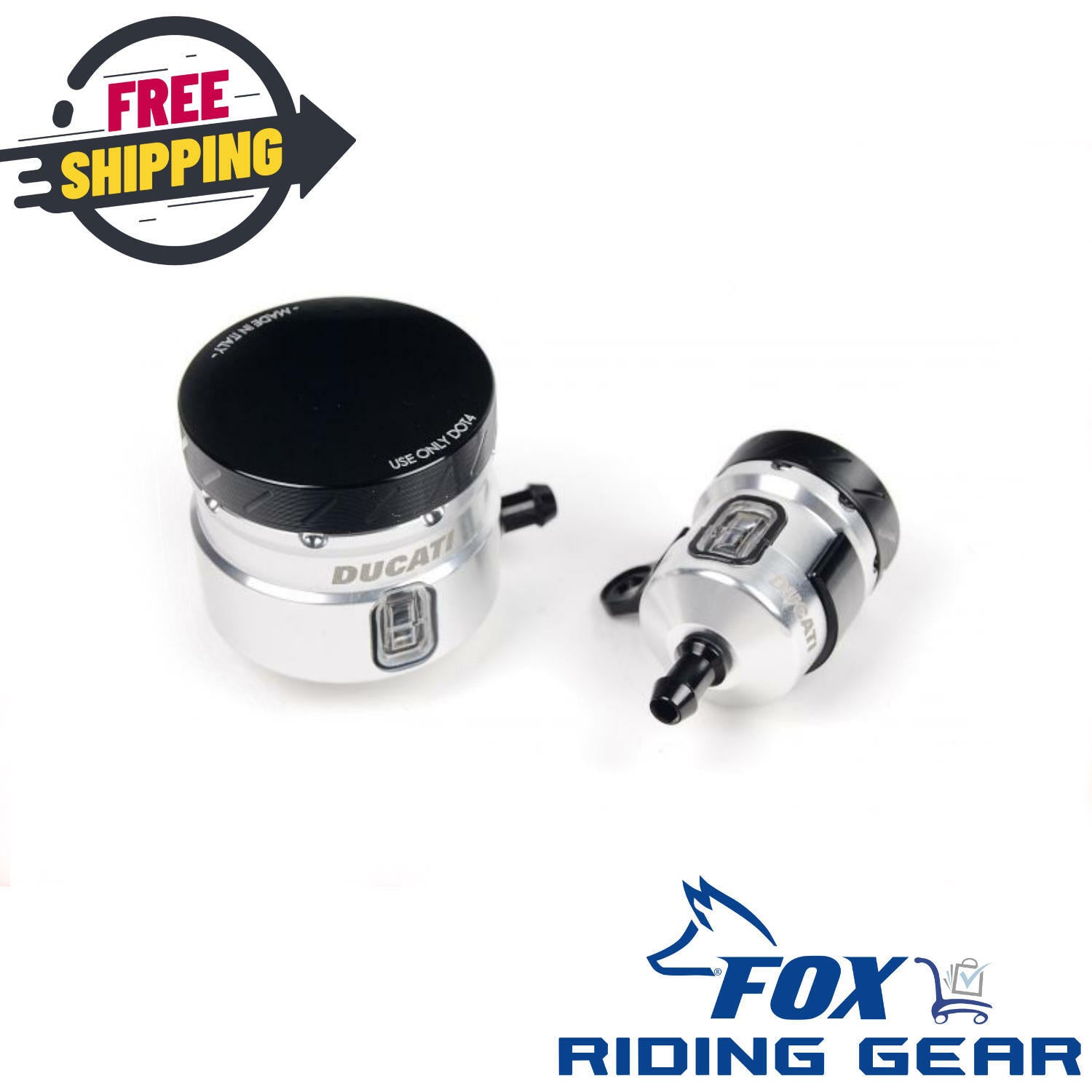 OPEN BOX OEM Ducati CNC Brake/Clutch Reservoir | Silver | 96180101B