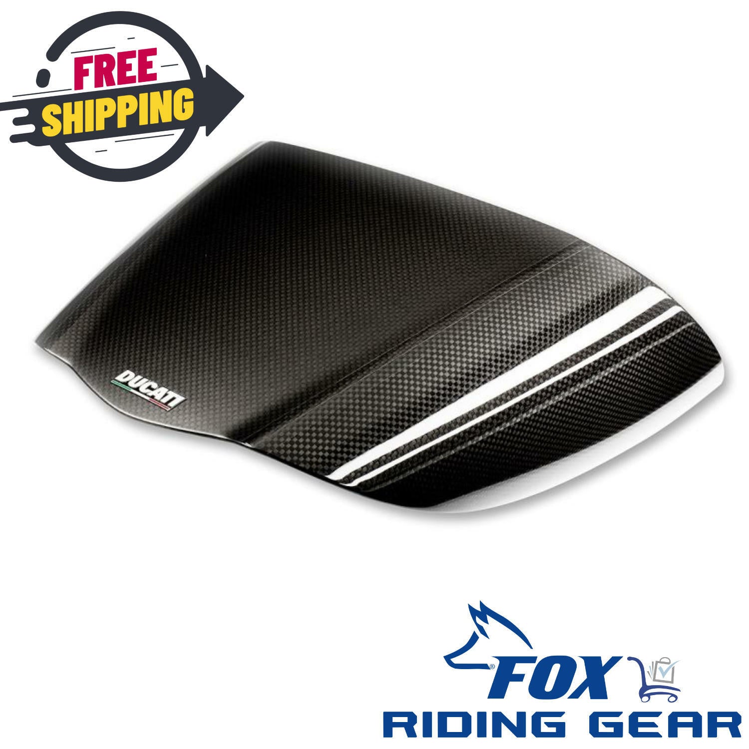 OEM Ducati Carbon Fiber Passenger Seat Cover | Diavel | 96904010A - Open Box