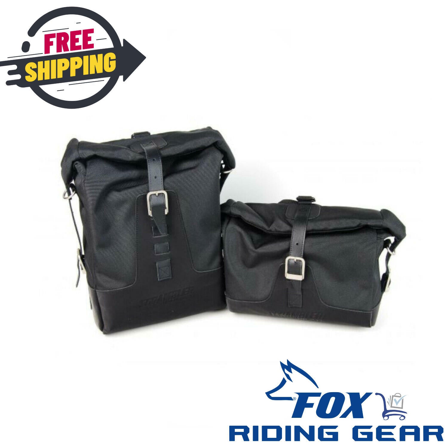OPEN BOX OEM Ducati Classic Side Bags Set | Scrambler | 96780761B