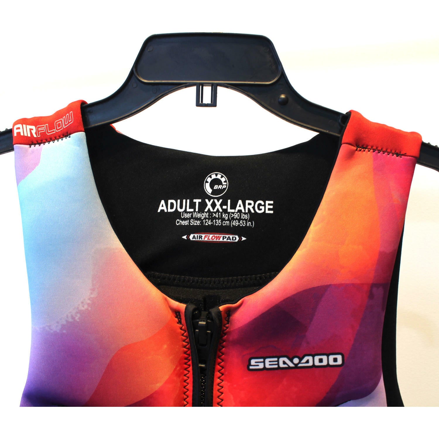 OPEN BOX OEM Sea-Doo Airflow Sun-Edit PFD|Lava Red/Rouge Lave| Unisex Size : 2XL