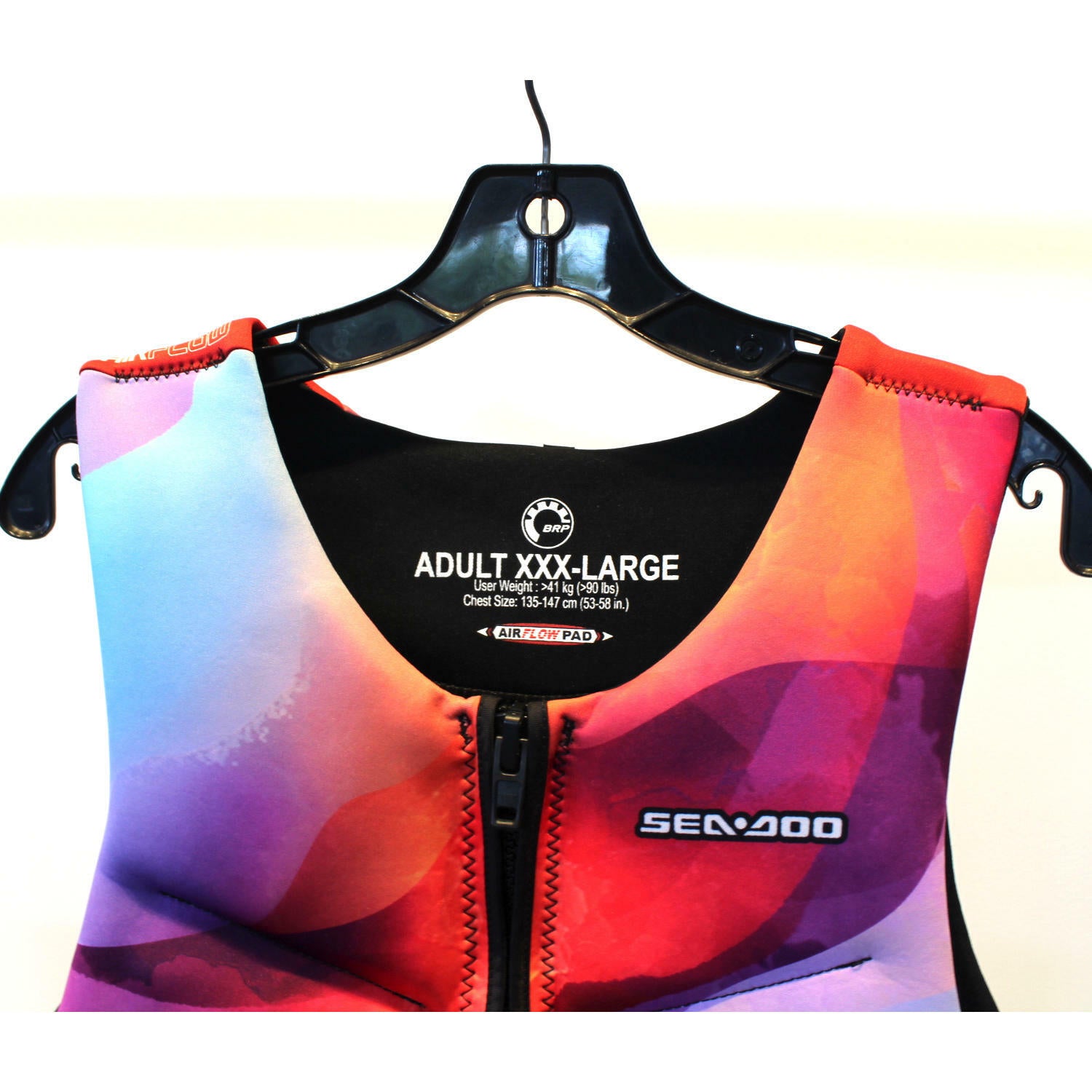 OPEN BOX OEM Sea-Doo Airflow Sun-Edit PFD|Lava Red/Rouge Lave| Unisex Size : 3XL