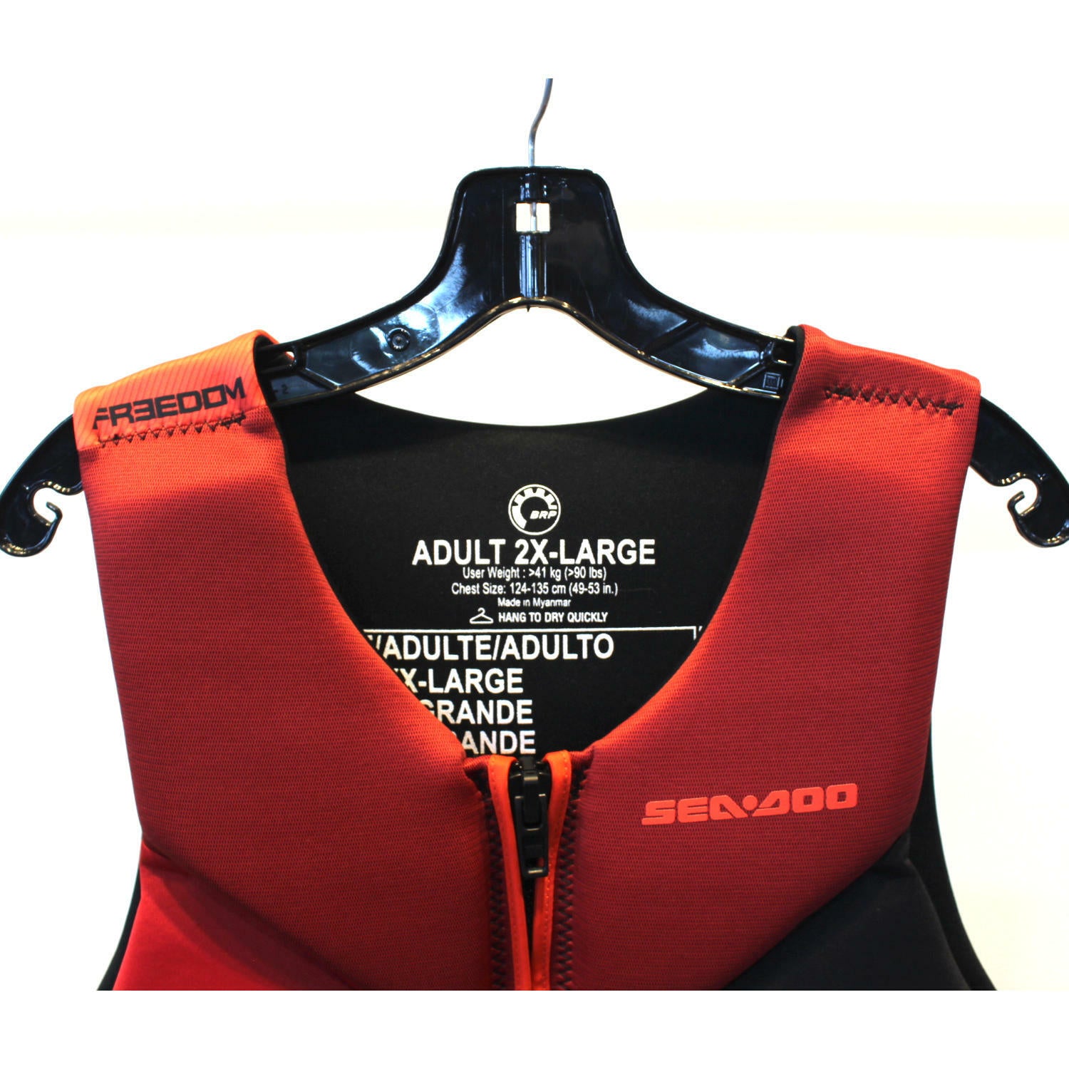 OPEN BOX OEM VFI Sea-Doo Freedom PFD | Lava Red/Rouge Lave | Unisex Size : 2XL