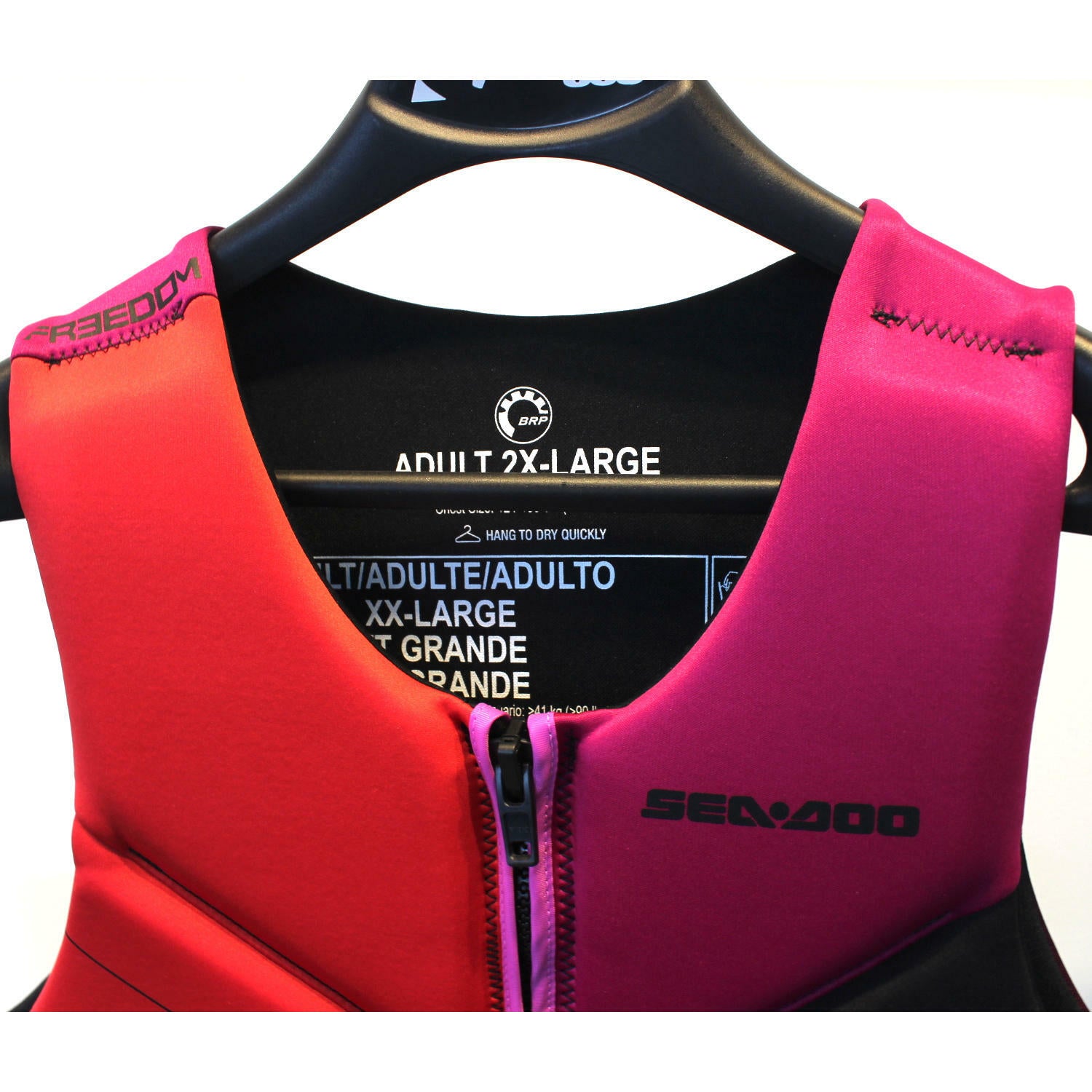 OPEN BOX OEM Sea-Doo Freedom Stream PFD | Lava Red/Rouge Lave | Unisex Size: 2XL