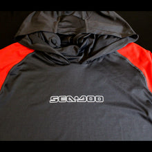 OPEN BOX OEM Sea-Doo LS Hooded Shirt | Lava Red/Rouge Lave | Men's Size: M