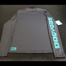 OPEN BOX OEM Sea-Doo Long Sleeve Rashguard | Charcoal Grey | Men's Size: M