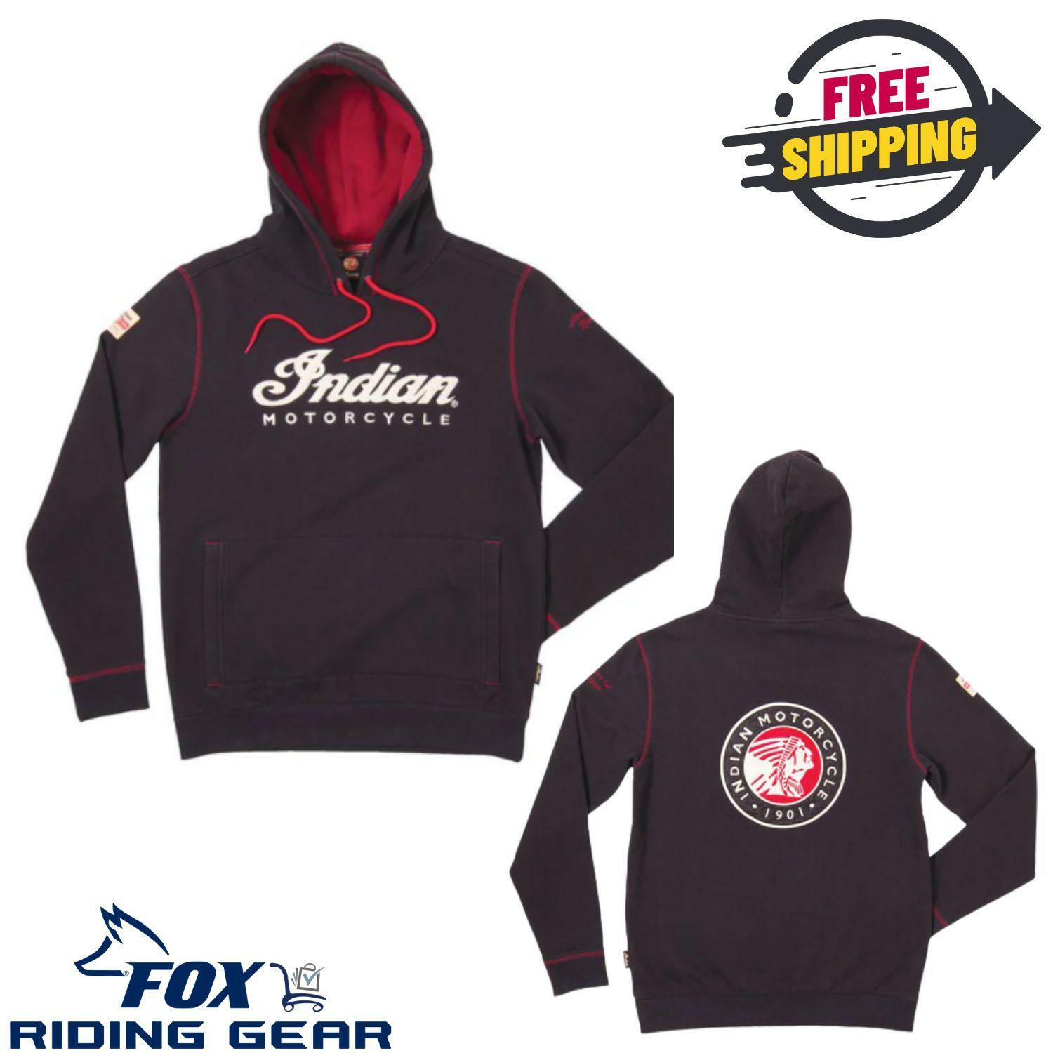 OPEN BOX -Indian Motorcycle New OEM Mens Warbonnet Hoodie, Medium (M), Black