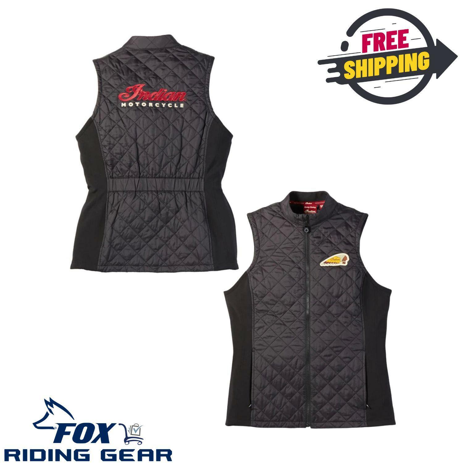 OPEN BOX -INDIAN WOMEN’S QUILTED VEST IN BLACK LARGE