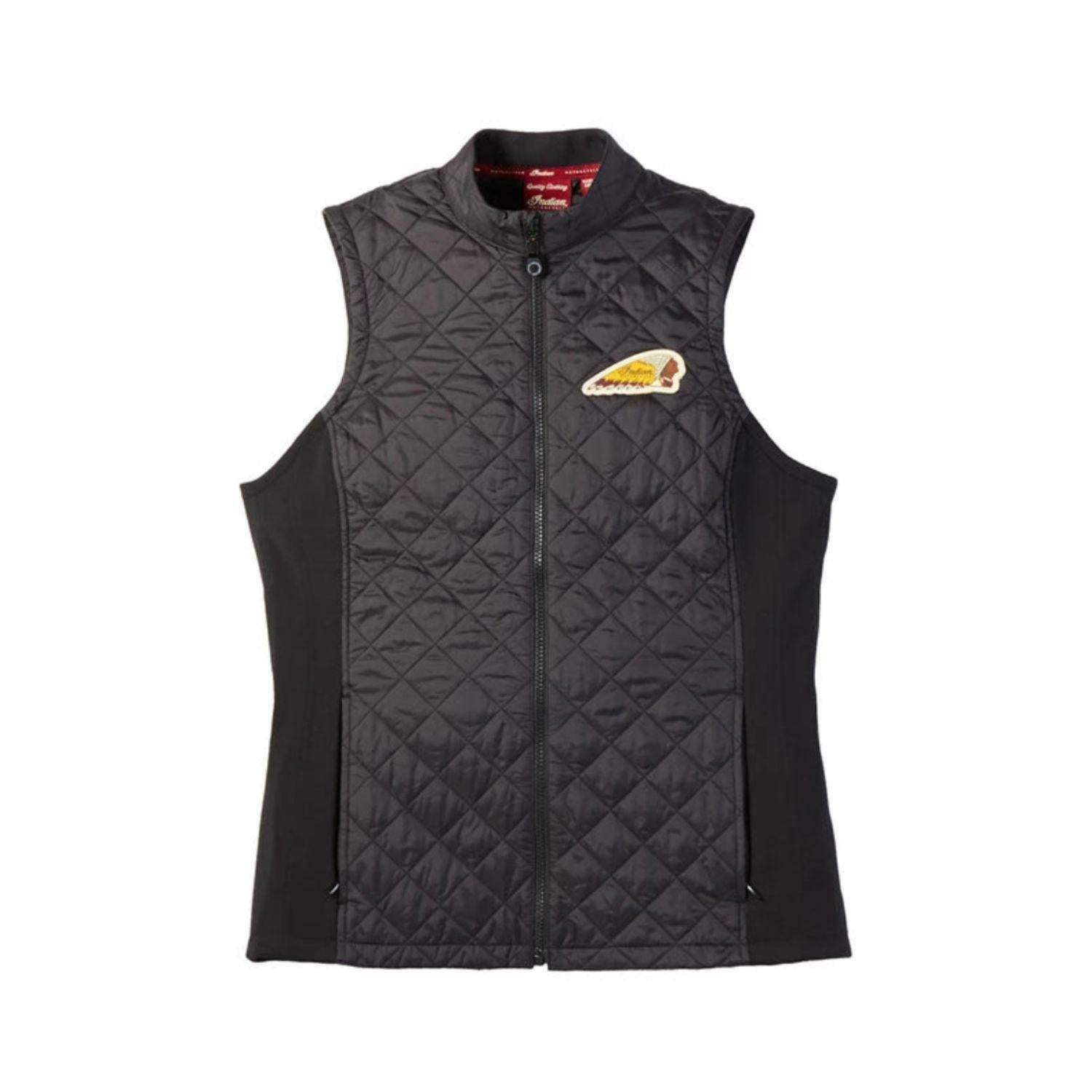 OPEN BOX -INDIAN WOMEN’S QUILTED VEST IN BLACK LARGE