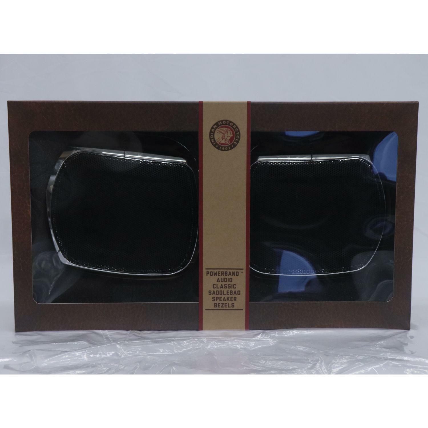 NEW -Indian OEM Audio Classic Saddlebag Lid Speaker Bezels
