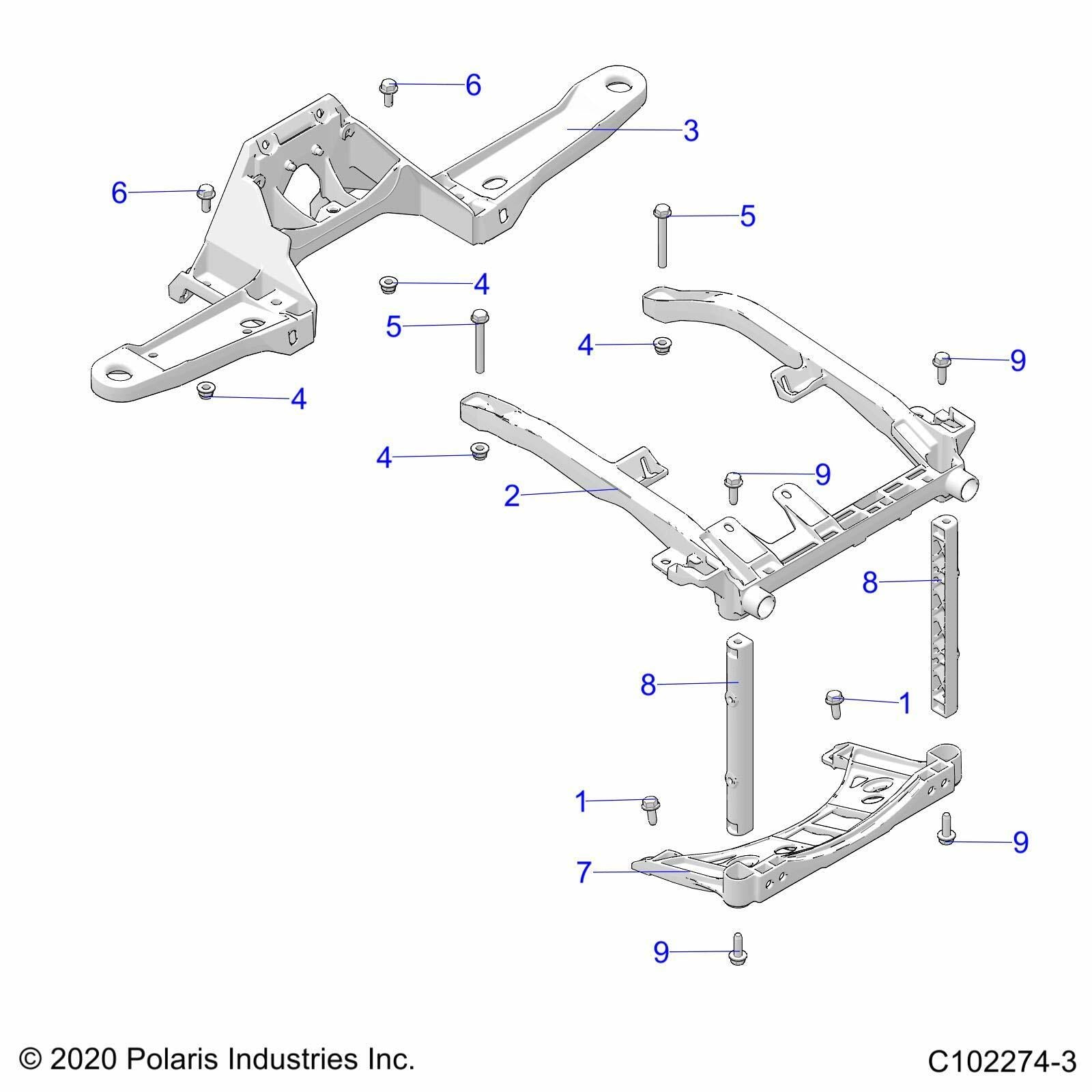 Polaris ATV Rack Support, Cast, Genuine OEM Part 5632355, Qty 1