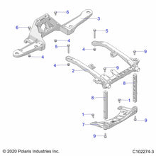 Polaris ATV Rack Support, Cast, Genuine OEM Part 5632355, Qty 1