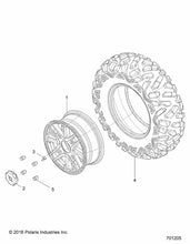 Polaris RZR Front Rim 14 in. X 6 in. Wide, Flash Black, Genuine OEM Part 1522842-655, Qty 1