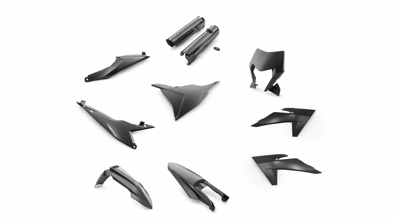 Genuine KTM Black Dirt Bike Body Kit Enduro Version. Contains All Plastic Pieces in One Box