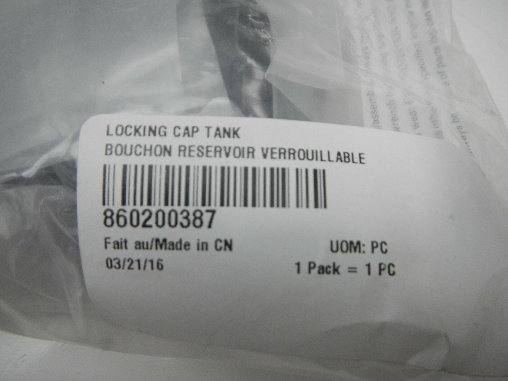 BRP 860200387 Black ATV Lockable Gas Tank Cap