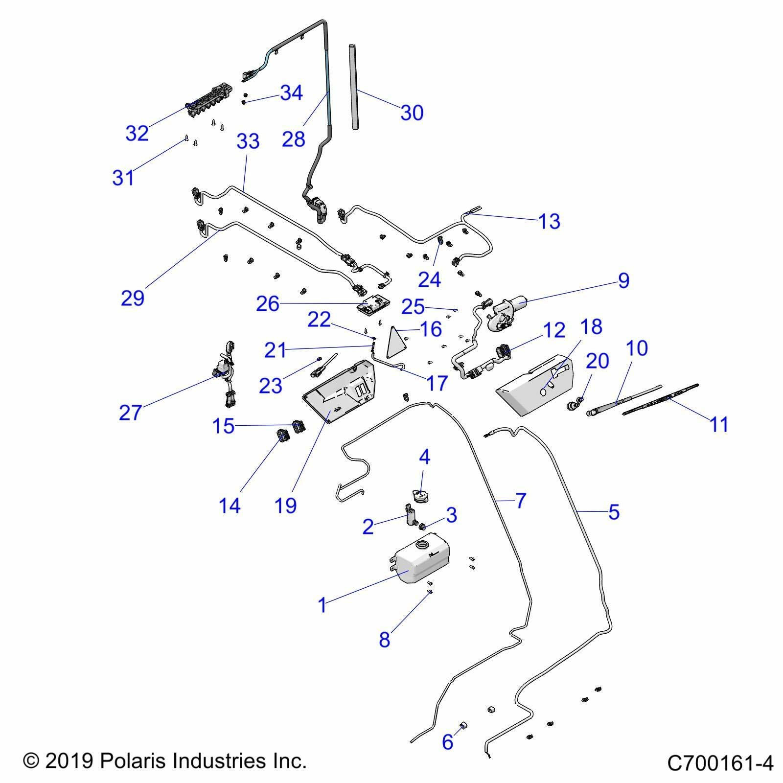 Polaris Ranger Wiper Motor, Genuine OEM Part 2204914, Qty 1