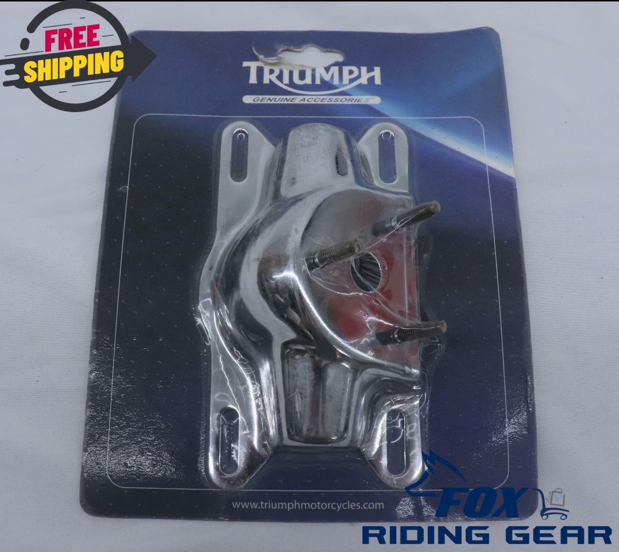 OEM Triumph Chrome Number Plate Bracket - 02-20 Speedmaster  - A9738168