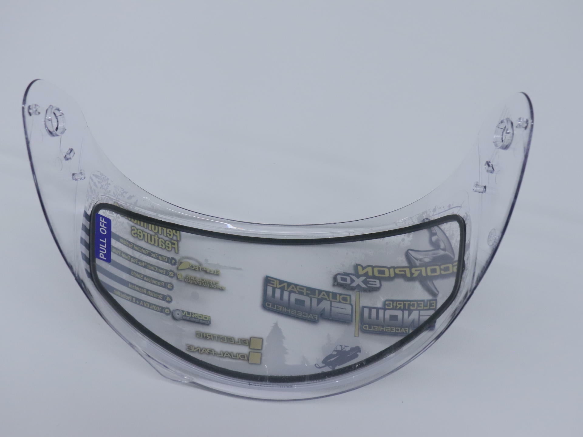 Scorpion Face Shield Visor CLEAR Dual Lens Snow - 410 710 1200 R2000 - 54-517-00