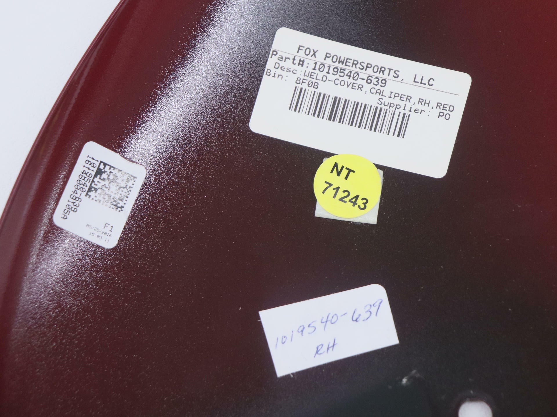OEM Indian RIGHT Caliper Cover RED - 1019540-639