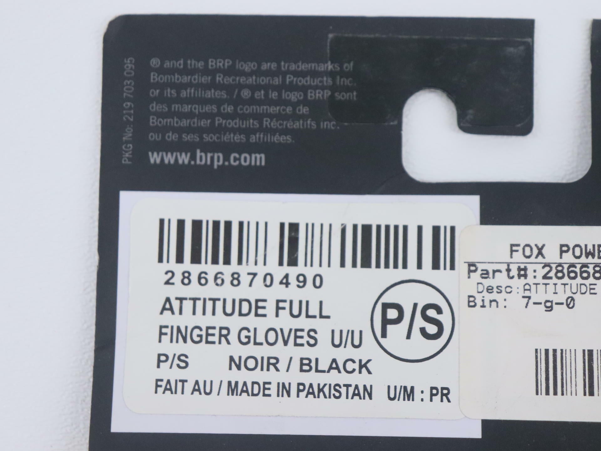 Sea-Doo BRP Attitude Full Finger Riding Glove - Adult Small - 2866870490