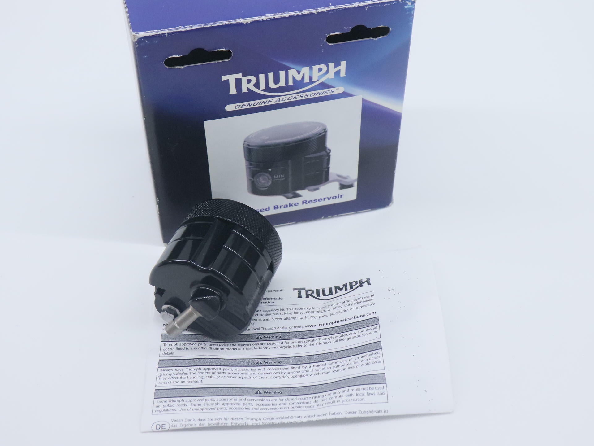 OEM Triumph Brake Reservoir Front Anodized BLACK Daytona Speed Triple - T2025067