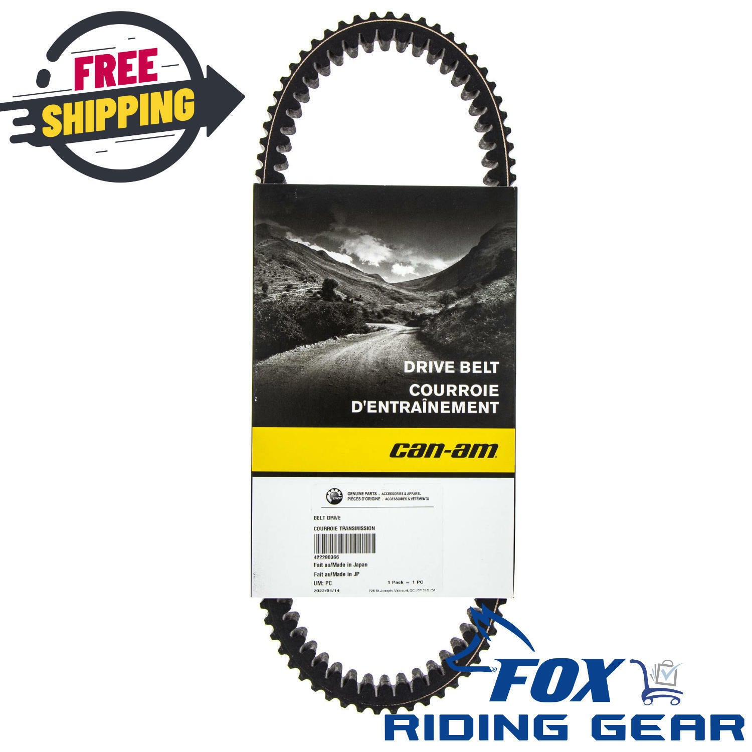 OPEN BOX - OEM Can-Am BRP Drive Belt Renegade Max 1000R 570 650 XMR - 422280366