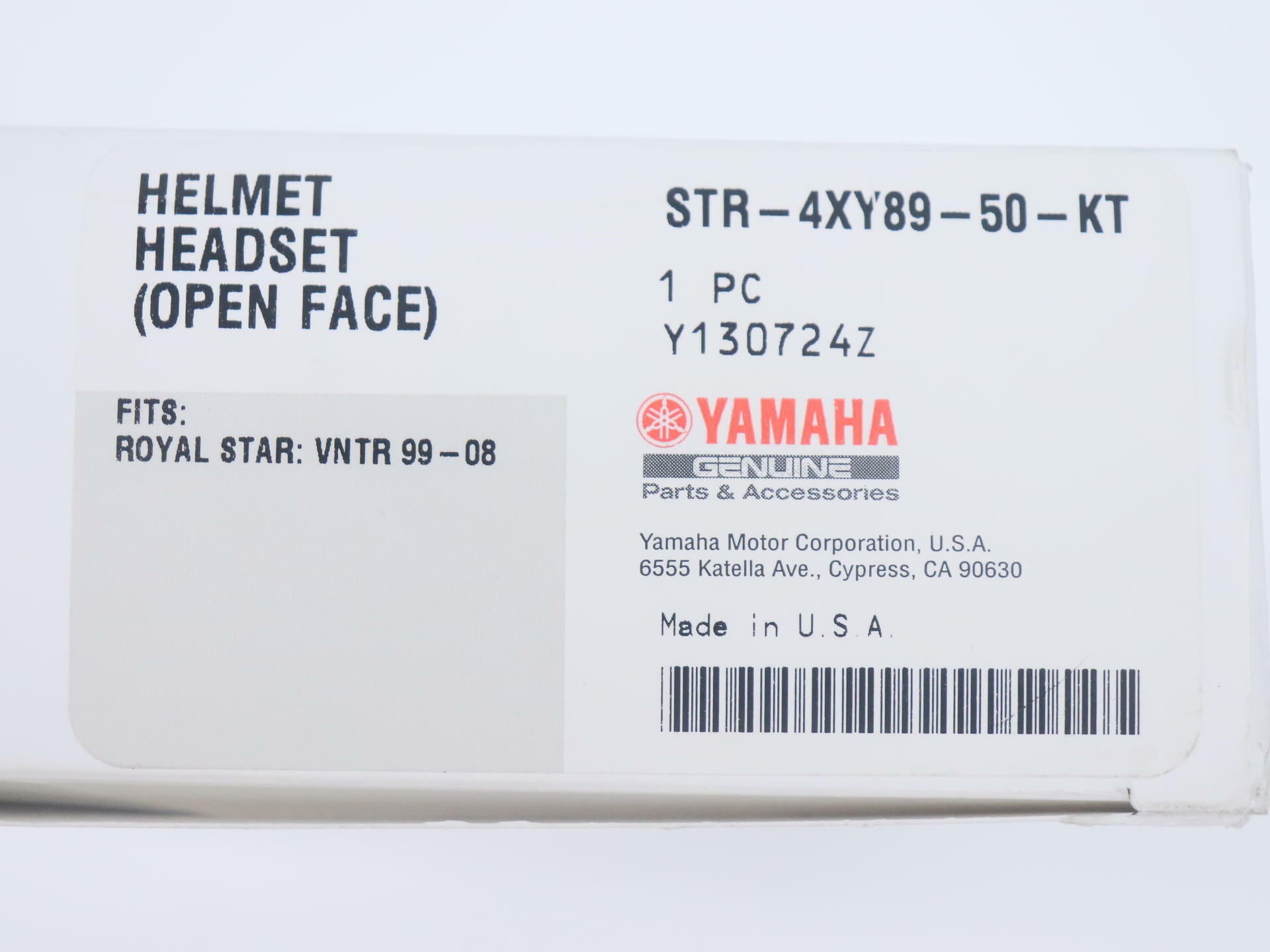 OEM Yamaha CB Stereo Headset Openface Helmet - 99-08 Royal Star- STR-4XY89-50-KT