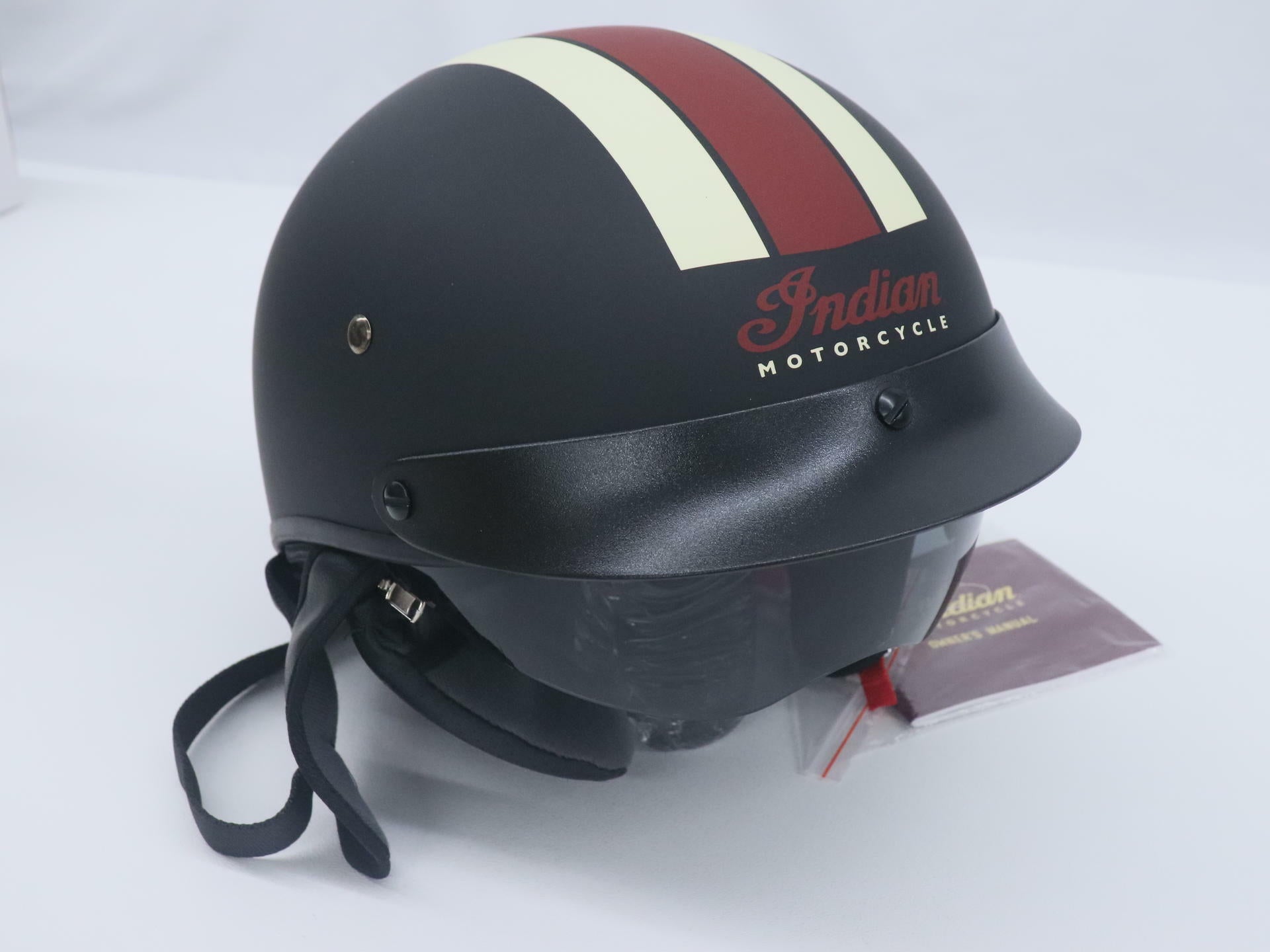 Indian Half Helmet w/Retro Racing Stripe - Adult Small - 286369602