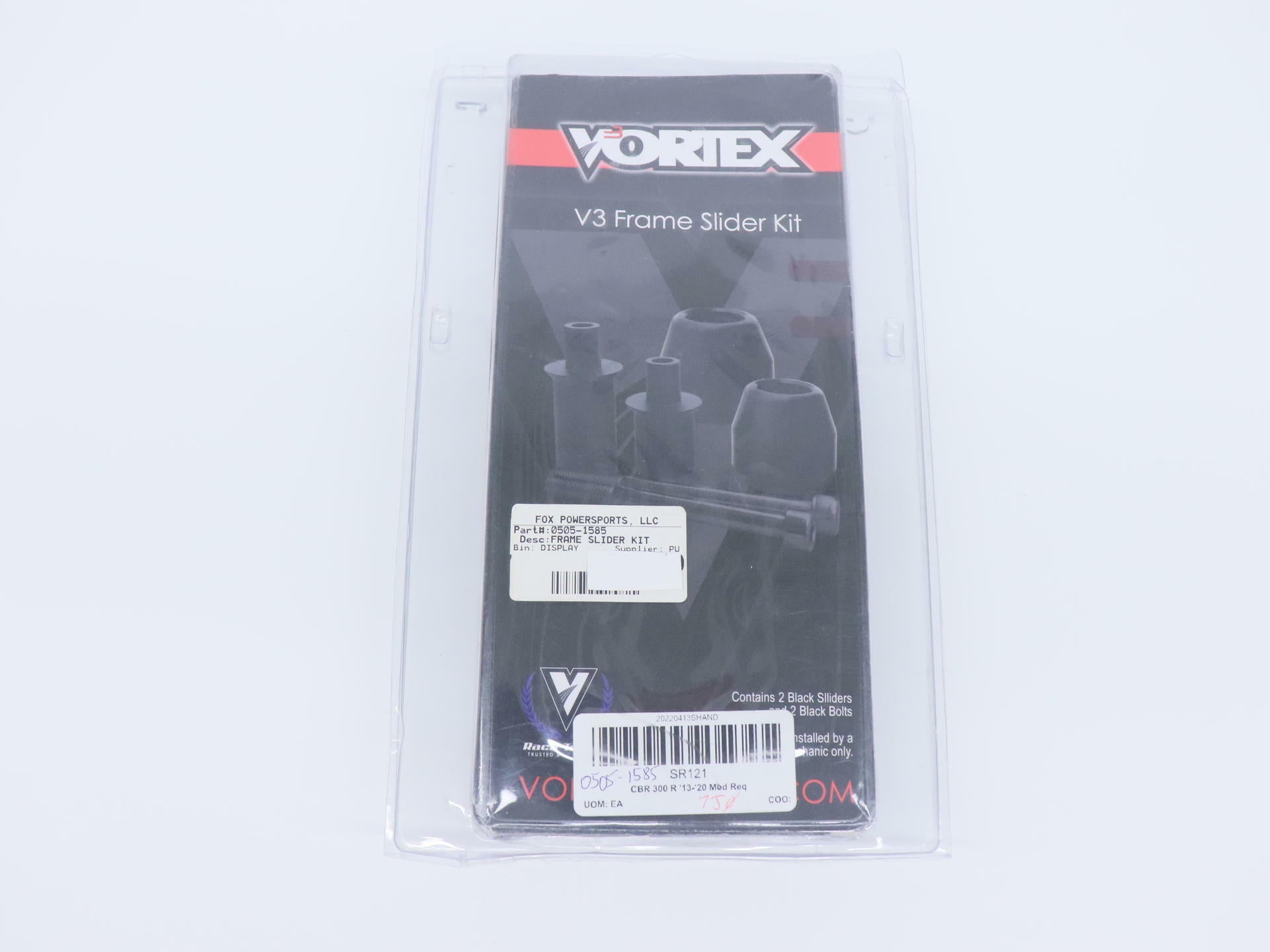 Vortex Frame Slider Kit  Mod Req - 2013-2020 CBR300R - SR121