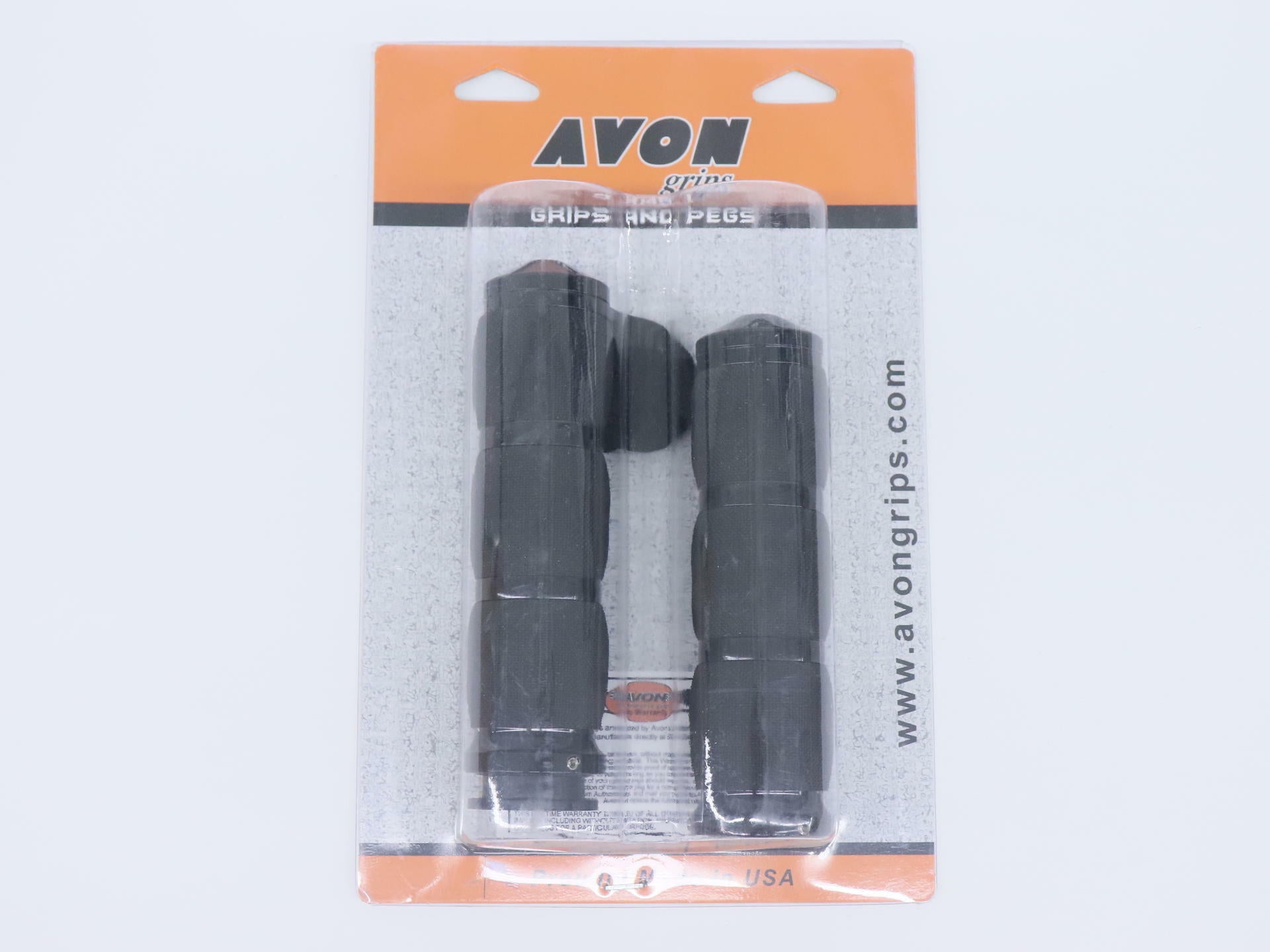 Avon Hand Grips 1" Air Cushioned w/ Throttle Boss BLACK - Indian - 0630-2569