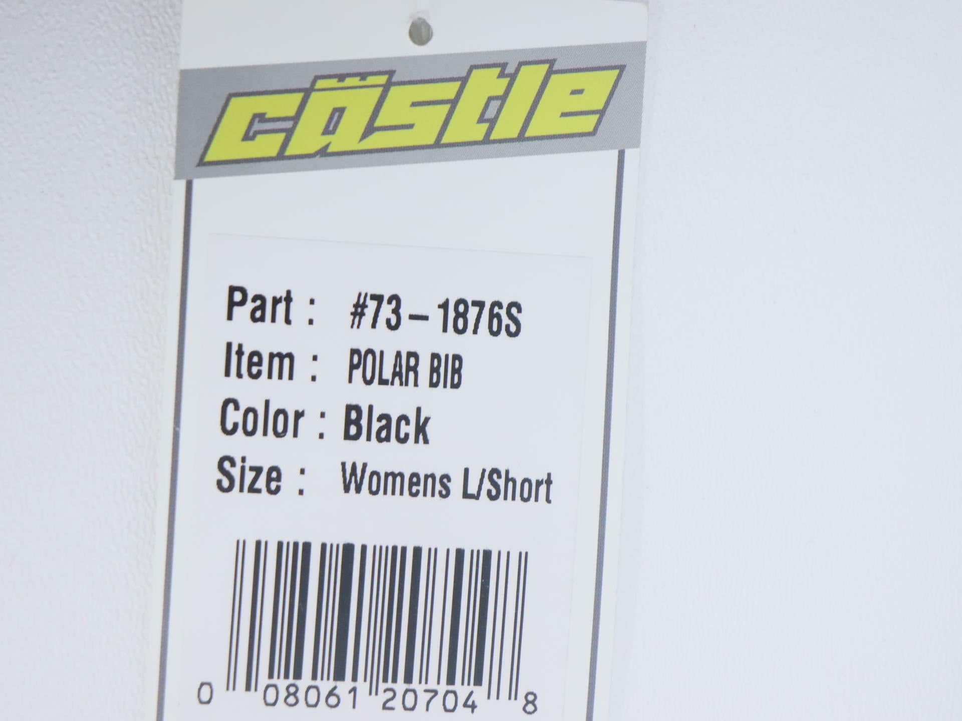 OPEN BOX - Castle X Bibs Polar BLACK - WOMENS LARGE Short - 73-1876S