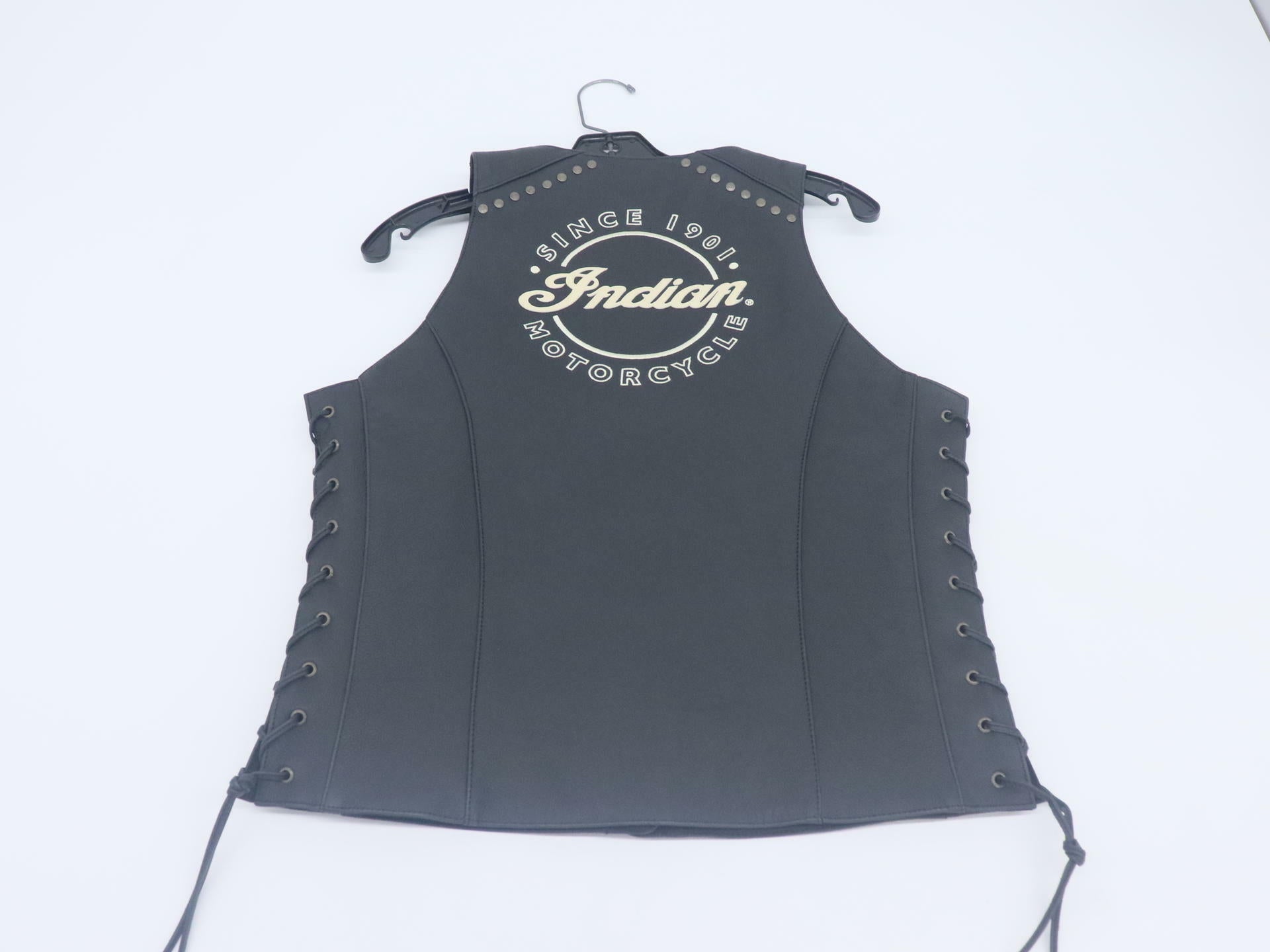 OPEN BOX - Indian Vest Leather Motorcycle BLACK  - WOMENS Medium - 286371603