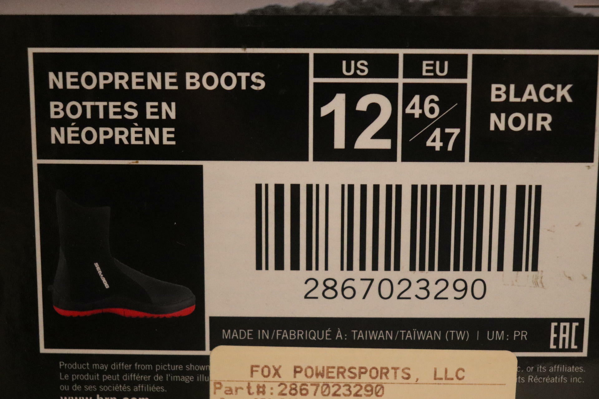 OPEN BOX - Sea-Doo Neoprene Booties Water Shoe - Unisex ADULT sz12 - 2867023290